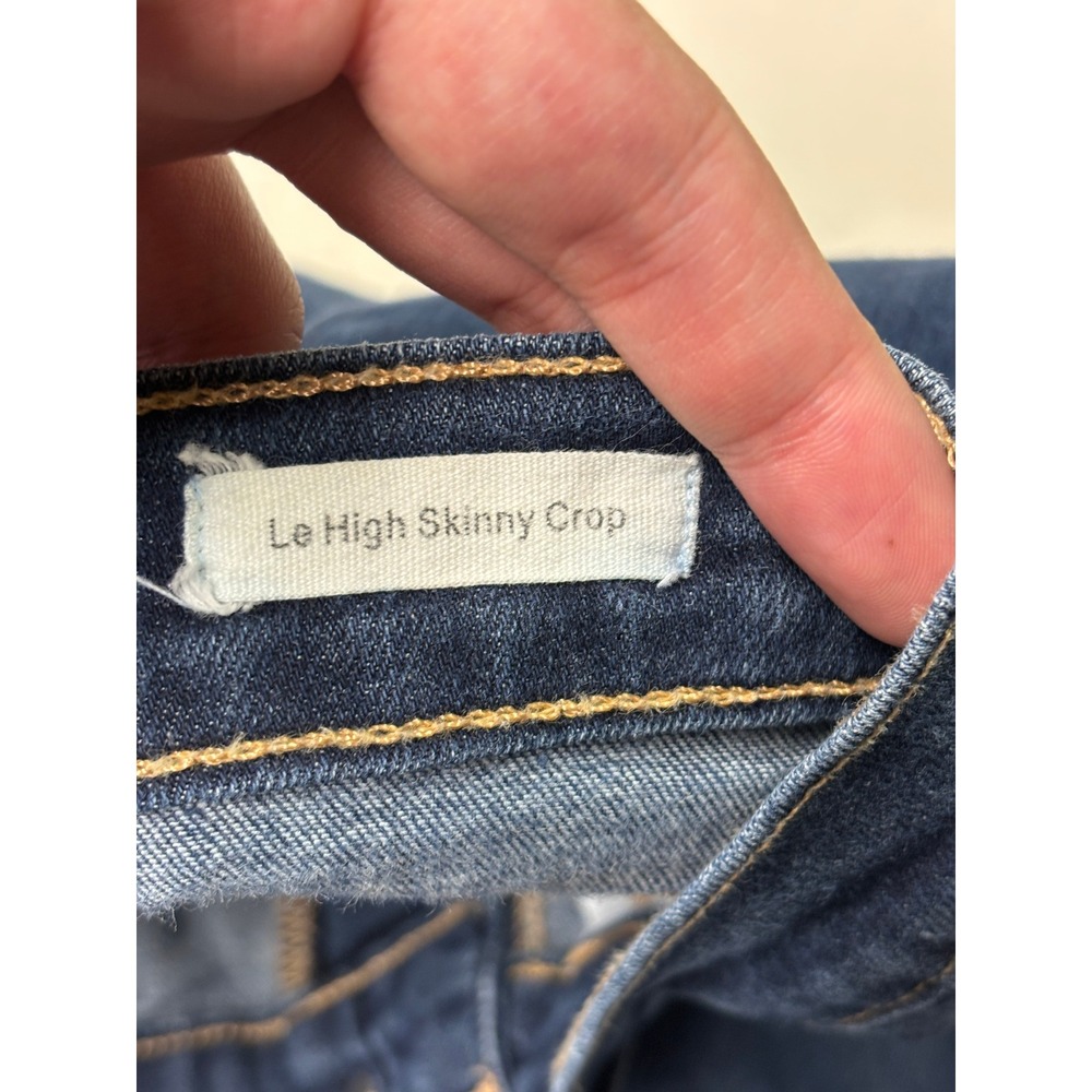 FRAME Le High Skinny Crop Jeans Dark Wash Women's Size 26X27 - Picture 6 of 14